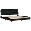 vidaXL Bed Frame without Mattress "Hvar" Black 180x200 cm Fabric