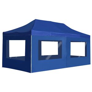 vidaXL Hopf&auml;llbart partyt&auml;lt med v&auml;ggar aluminium 6x3 m bl&aring;