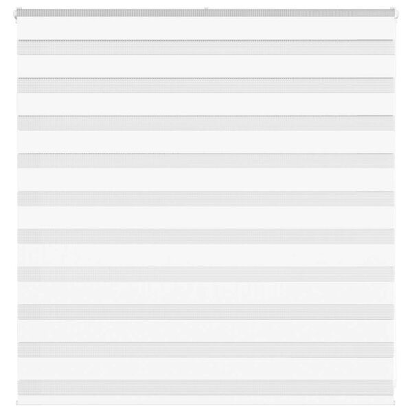 vidaXL Rullgardin zebra vit 145x100 cm tyg bredd 140,9 cm polyester