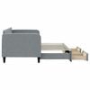 vidaXL Dagbädd utdragbar med lådor ljusgrå 80x200 cm tyg