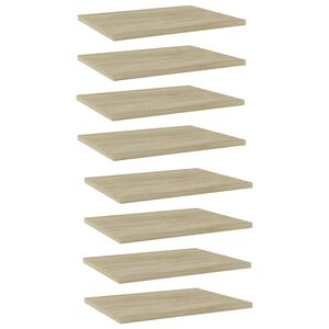 vidaXL Hyllplan 8 st sonoma-ek 40x30x1,5 cm konstruerat tr&auml;