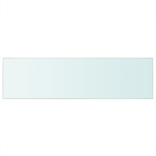 vidaXL Hyllplan glas genomskinlig 90x25 cm