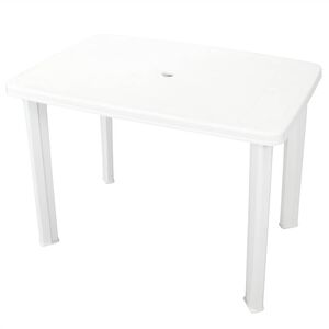 vidaXL Tr&auml;dg&aring;rdsbord vit 101x68x72 cm plast