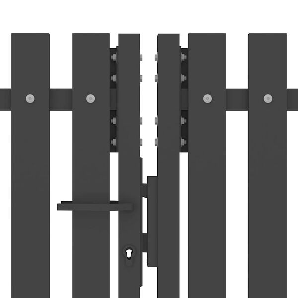 vidaXL Tr&auml;dg&aring;rdsgrind st&aring;l 400x75 cm antracit