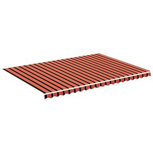 vidaXL Ers&auml;ttningstyg f&ouml;r markis orange och brun 500x350 cm polyester
