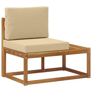 vidaXL Modulsoffa utomhus Naturf&auml;rg 91 x 63 x 73 cm Massivt Akaciatr&auml;