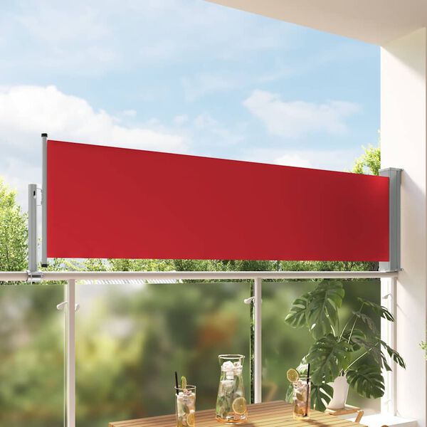 vidaXL Inf&auml;llbar sidomarkis 80x300 cm r&ouml;d