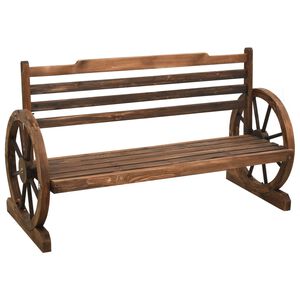 vidaXL Tr&auml;dg&aring;rdsb&auml;nk 112 cm massivt grantr&auml;