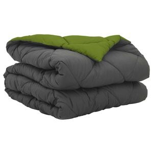 vidaXL Sommar Duvet Gr&ouml;n och Antracit 200 x 155 cm Mikrofiber