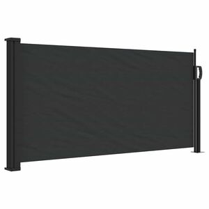 vidaXL Indragbar sidomarkis svart 100x300 cm