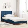 vidaXL Bed with Mattress "Hanko" Blue 100x200 cm Fabric