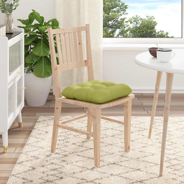 vidaXL Sittkuddar 4 pcs Ljusgrön 45 x 45 x 12 cm tyg