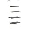 vidaXL Hylla 4 hyllplan svart 64x35x152,5 cm