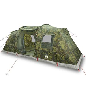 vidaXL Campingt&auml;lt tunnel 4 personer kamouflage vattent&auml;tt