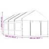 vidaXL Paviljong med tak vit 6,69x4,08x3,22 m polyeten