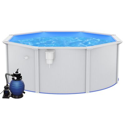 vidaXL Pool med sandfilterpump 360x120 cm
