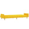 vidaXL B&auml;ddsoffa 2-sits med fotpall gul tyg