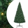 vidaXL Julgran med dekorativa str&auml;ngljus Gr&ouml;n 400 cm PVC