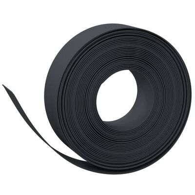 vidaXL Rabattkant svart 2 st 10 m 15 cm polyeten