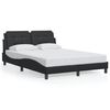 vidaXL Bed Frame with LED without Mattress "Zadar" Black 120x200 cm