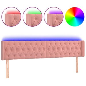 vidaXL S&auml;nggavel LED rosa 203x16x78/88 cm sammet