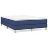 vidaXL Boxspring-s&auml;ngram bl&aring; 140x190 cm tyg