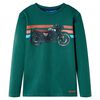 T-shirt med l&aring;nga &auml;rmar f&ouml;r barn m&ouml;rkgr&ouml;n 92
