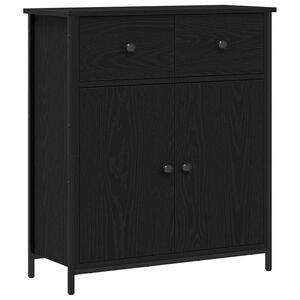 vidaXL Sideboard Svart Ek 70 x 30 x 80 cm Konstruerat tr&auml;