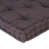 vidaXL Dyna till pallsoffa bomull 120x80x10 cm antracit