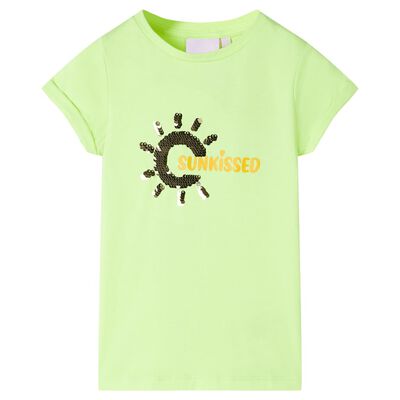 T-shirt för barn neongul 92