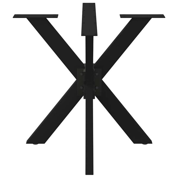 vidaXL Matbordsben spindelformad svart 85x85x(72-73) cm st&aring;l