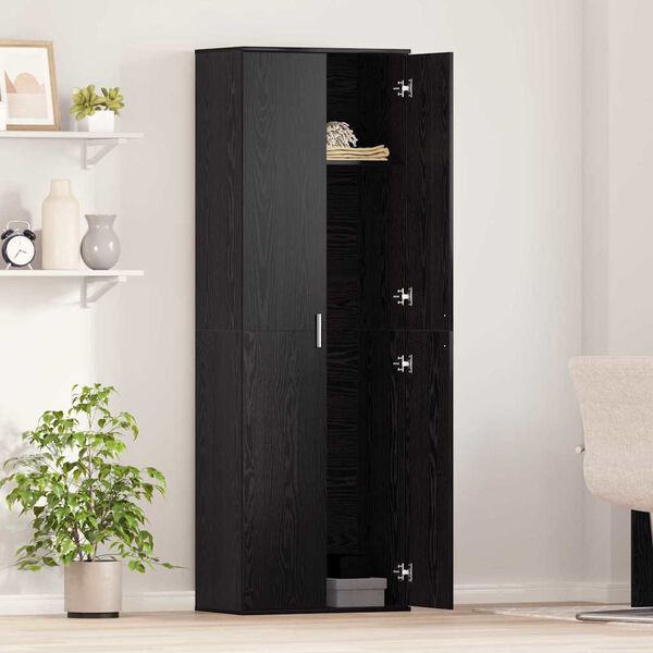 vidaXL Highboard Svart ek 60 x 35 x 180 cm Konstruerat tr&auml;