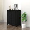 vidaXL Sk&auml;nk svart 70x35x80 cm massiv furu