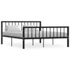 vidaXL S&auml;ngram utan madrass svart metall 160x200 cm