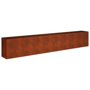 vidaXL Tr&auml;dg&aring;rdsplanterare Rostig 360 x 40 x 60 cm V&auml;derbest&auml;ndig st&aring;l