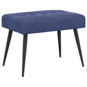vidaXL B&auml;nk med knappar Polisbl&aring; 60 x 40 x 45 cm Sammet