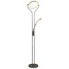 vidaXL Golvlampa 18 W silver 180 cm dimbar