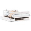 vidaXL S&auml;ngram utan madrass vit 135x190 cm massiv furu
