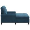 vidaXL Chaise Lounge med kudde Bl&aring; 91 x 157 x 91 cm Sammet