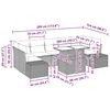 vidaXL Trädgårdsoffset med kudde 8 pcs Svart och kräm