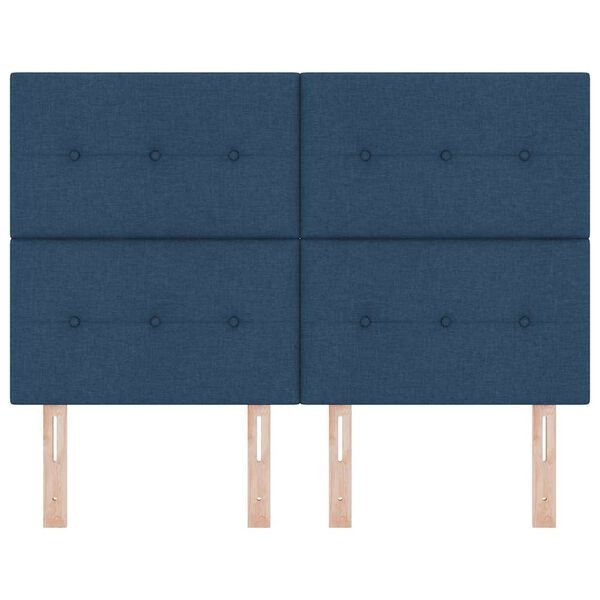 vidaXL Huvudgavel med huvudgavel Bl&aring; 160 cm Konstl&auml;der