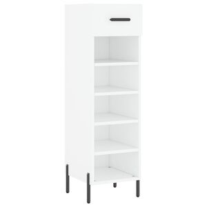 vidaXL Skohylla vit 30x35x105 cm konstruerat tr&auml;
