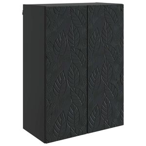 vidaXL V&auml;ggmonterat sk&aring;p Svart 66 x 34,5 x 90 cm Konstruerat tr&auml;