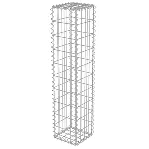 vidaXL Gabionmur i galvaniserat st&aring;l 20x20x100 cm