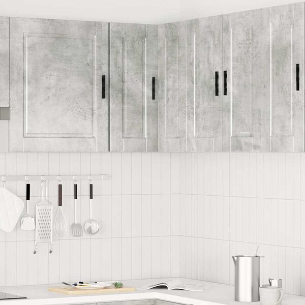 vidaXL Kök vägg hörnskåp Porto betonggrå konstruerat trä