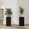 vidaXL Växtställ 2 pcs Svart Ek 10 x 10 x 18 cm Konstruerat trä
