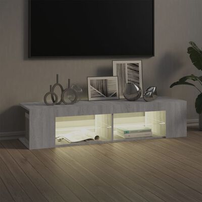 vidaXL Tv-bänk med LED-belysning grå sonoma 135x39x30 cm