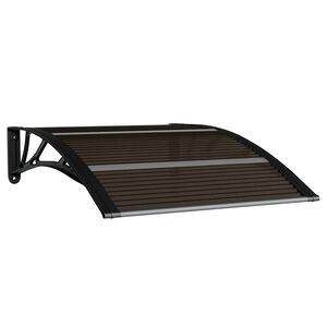 vidaXL D&ouml;rrtak svart 100x75 cm polykarbonat