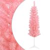 vidaXL Konstgjort smalt jultr&auml;d 120 cm PVC och st&aring;l Rosa