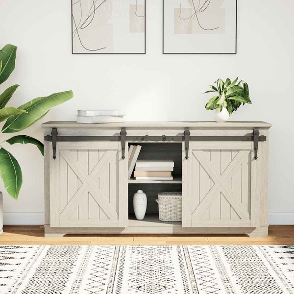 vidaXL Skjutdörrsbeslag 122 cm kolstål